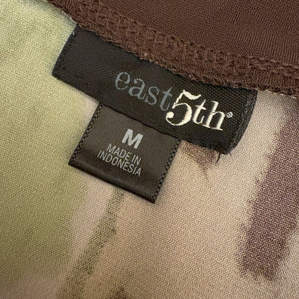 East 5th Green/Brown Leopard Print Blouse